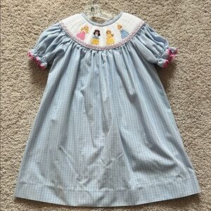 Blue Princess Smocked Dress